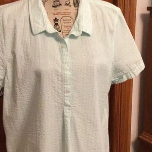 Mint green short sleeve shirt